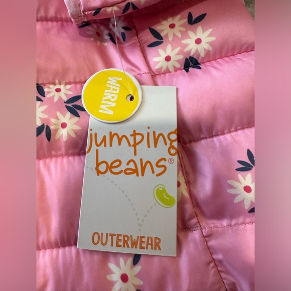 Jumping Beans Baby/Toddler Girls Pink Daisy Light Puffer NWT Various Sizes - Picture 7 of 8